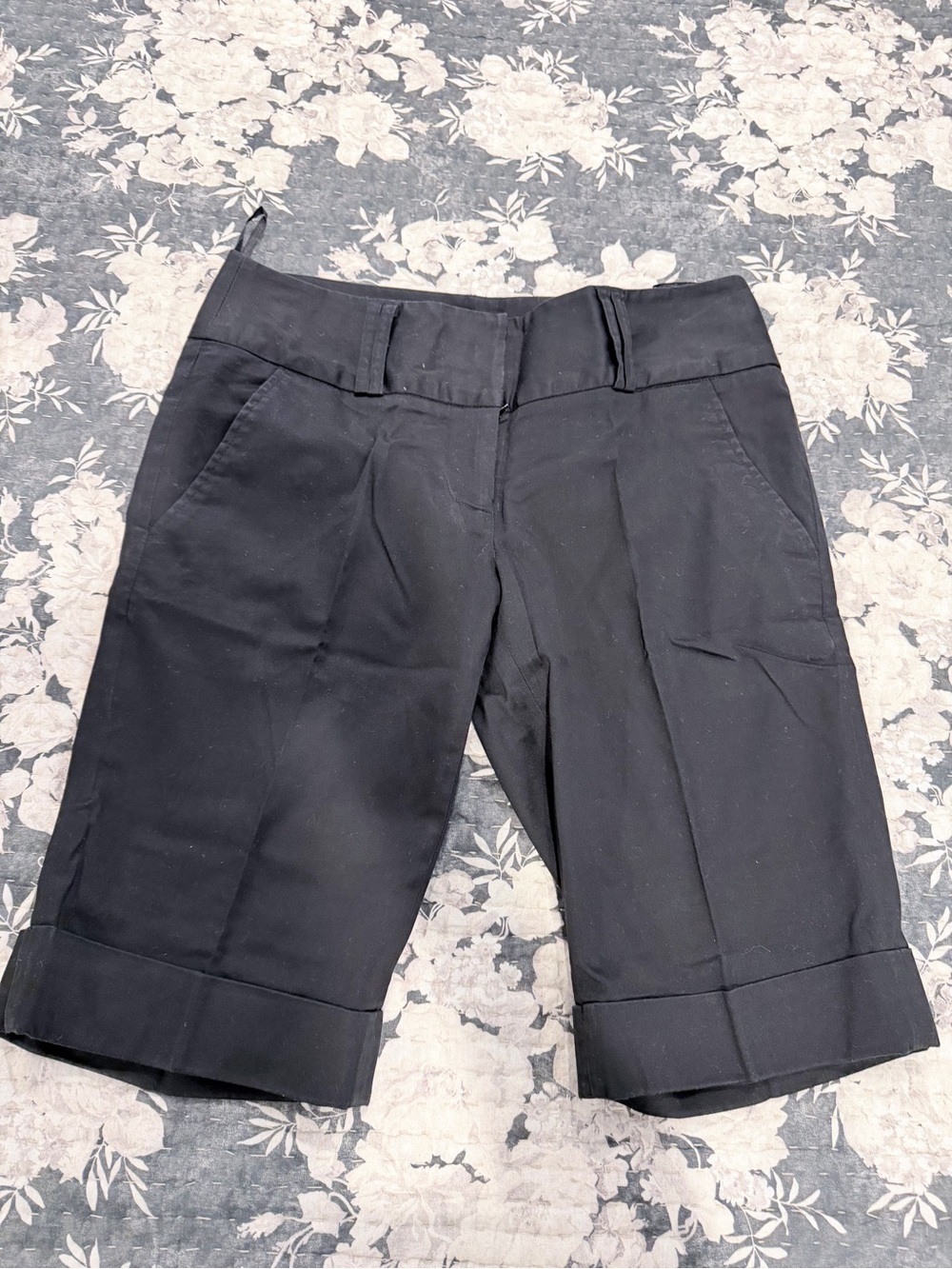 Classic Black Bermuda Shorts for Women